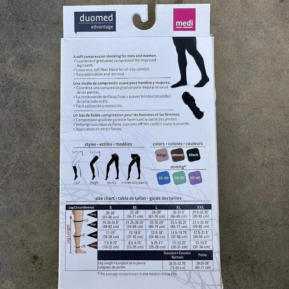 Medi duomed Advantage Compression Stockings Thigh OT 20-30mmHG Size XXL Biege